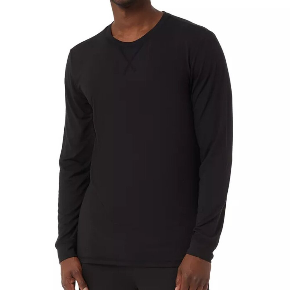 32 Degrees Men's Heat Black Large Long Sleeve Sleep T-Shirt-Brand New In Package